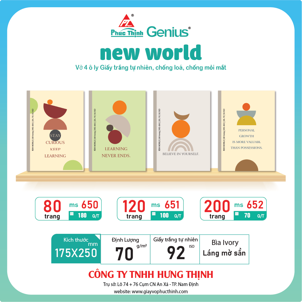NEW WORLD vở kẻ ngang